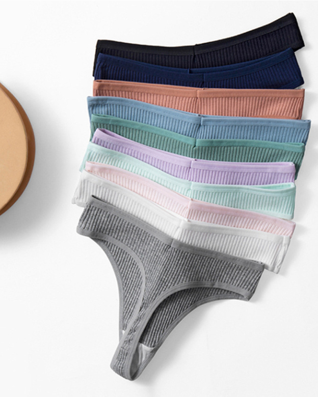 Cotton Crotch High Elastic Low Waist Simple Breathable Underwear