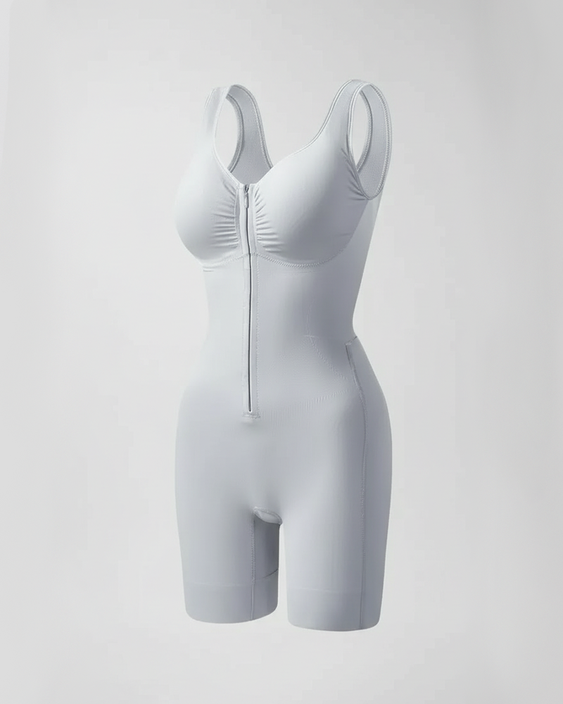 Easy Off Front Zipper Tummy Control Butt Lifting Shapewear Bodysuit（Pre-Sale）