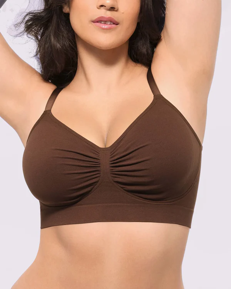 Smooth Unpadded Wire Free Sports Bra With Push-Up Support (Pre-Sale)