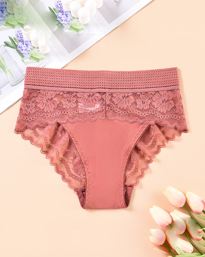 Mesh Breathable High-Waisted Triangle Briefs