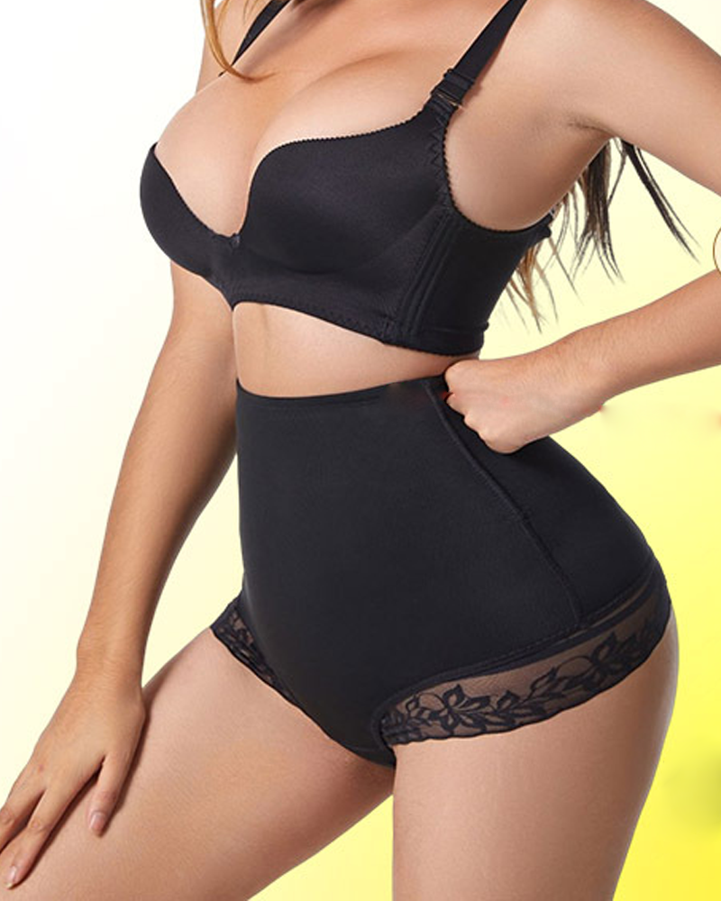 High-Waisted Lace Panties-Curvy-Faja