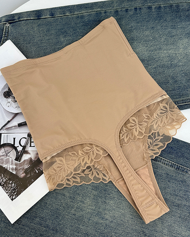 High-Waisted Lace Panties-Curvy-Faja