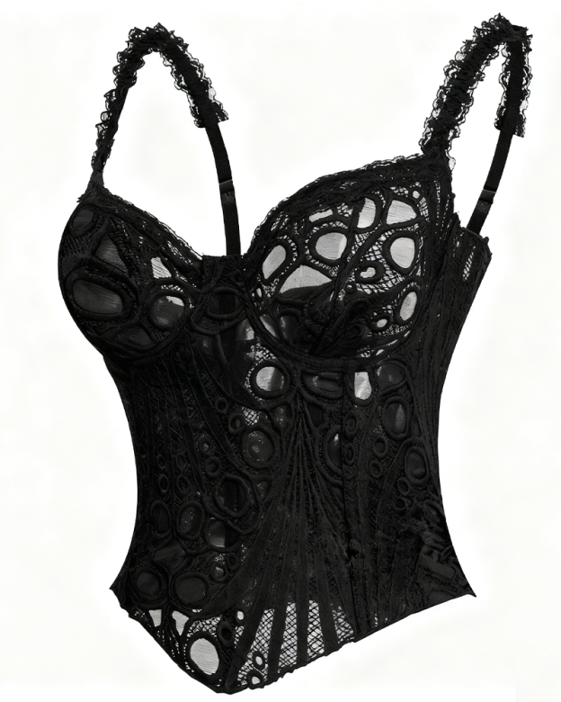 Irregular Lace Shaping Fishbone Corset