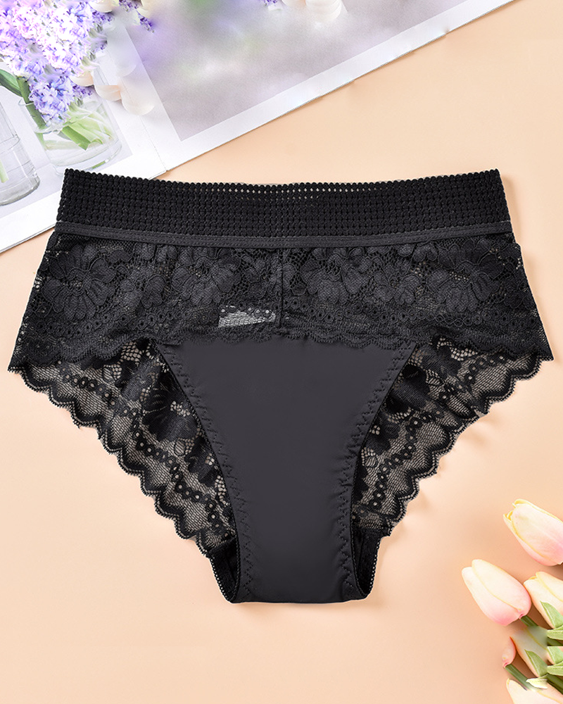 Mesh Breathable High-Waisted Triangle Briefs