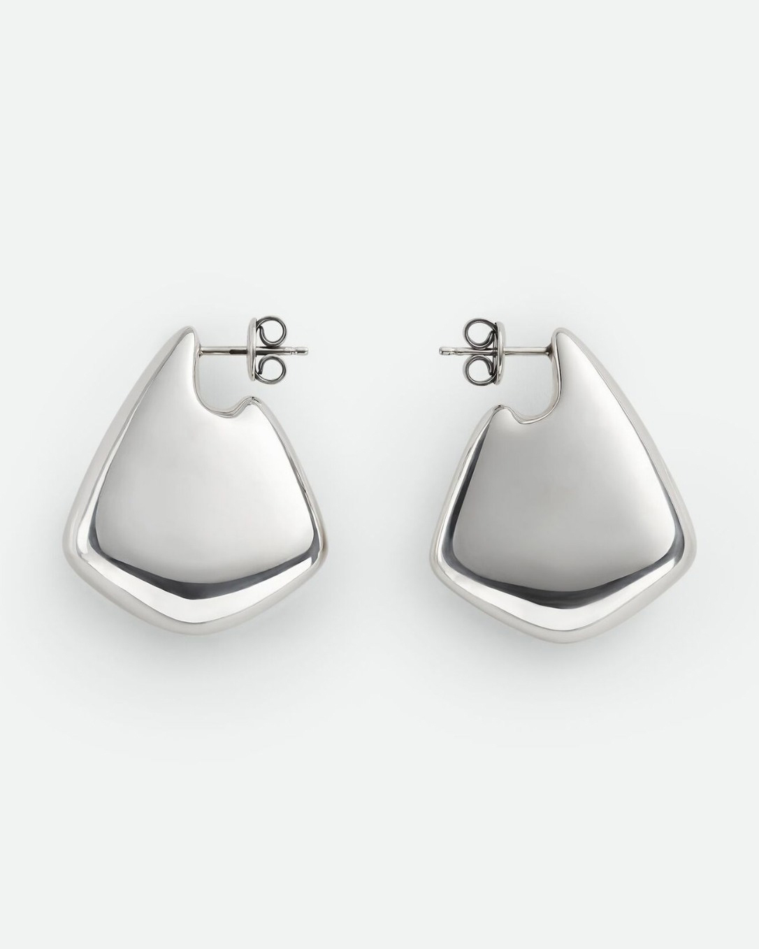 Hollow Polished Stainless Steel Irregular Earrings-Curvy-Faja