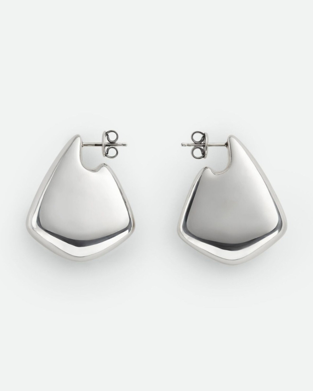 Hollow Polished Stainless Steel Irregular Earrings-Curvy-Faja