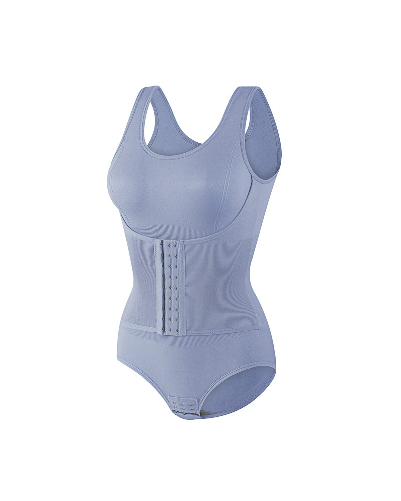 2 in 1 Seamless Double Tummy Control Corset Bodysuit Scoop Neck Tank Top Shapewear-Curvy-Faja