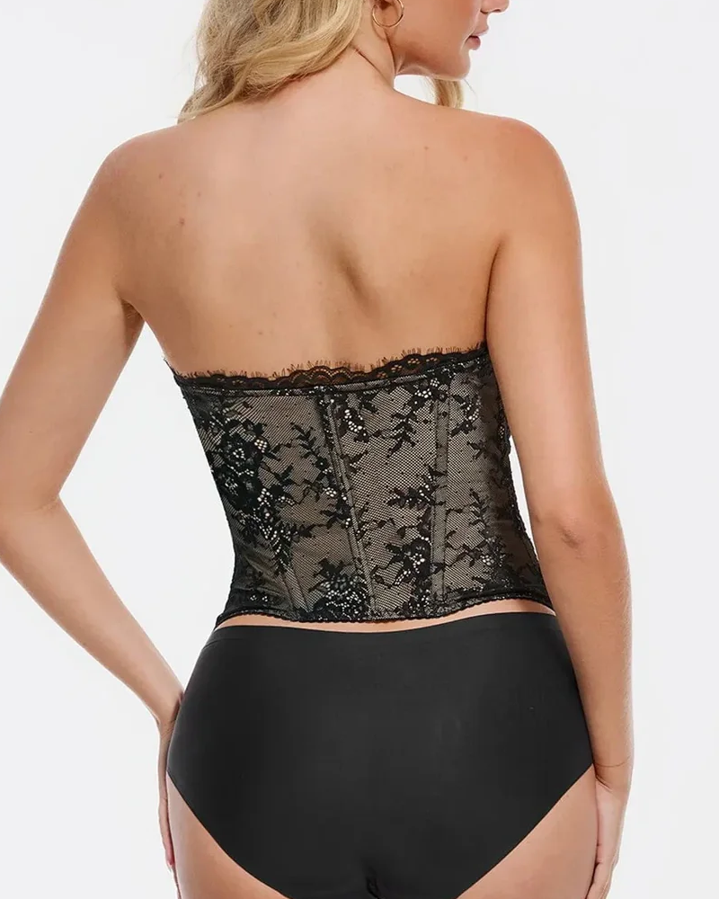 Detachable Strap Leopard Print Shaping Corset Top（Pre-Sale）