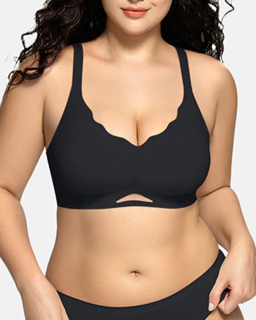 Women's Sheer Mesh Seamless Bra-Curvy-Faja