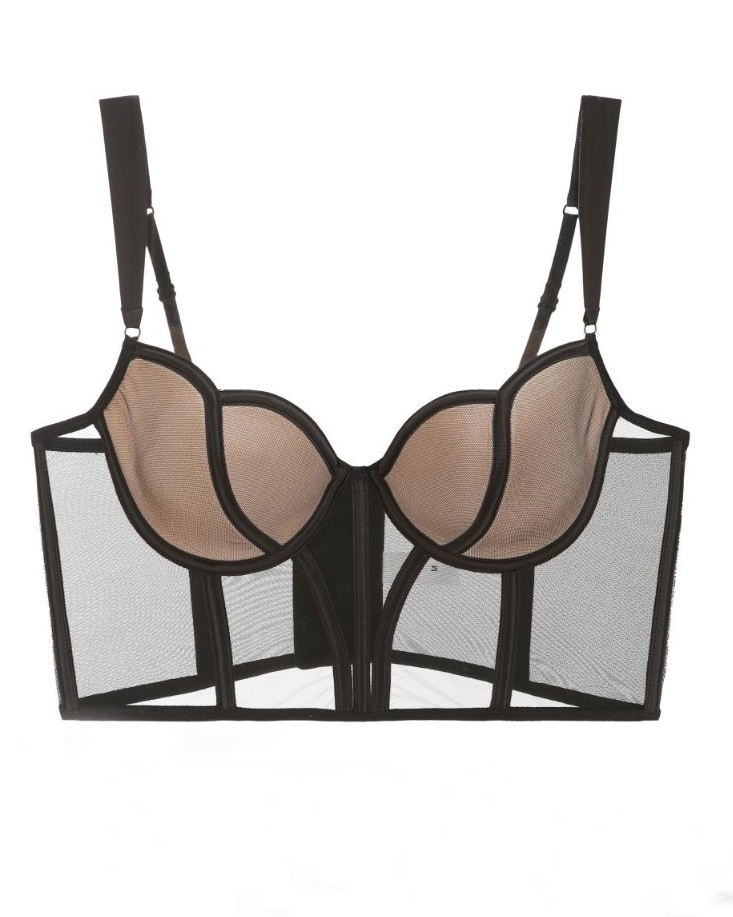 Sheer Mesh Push-Up Corset Top（Pre-Sale）