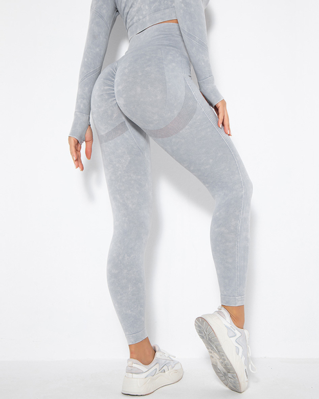 Washed Yoga Pants-Curvy-Faja