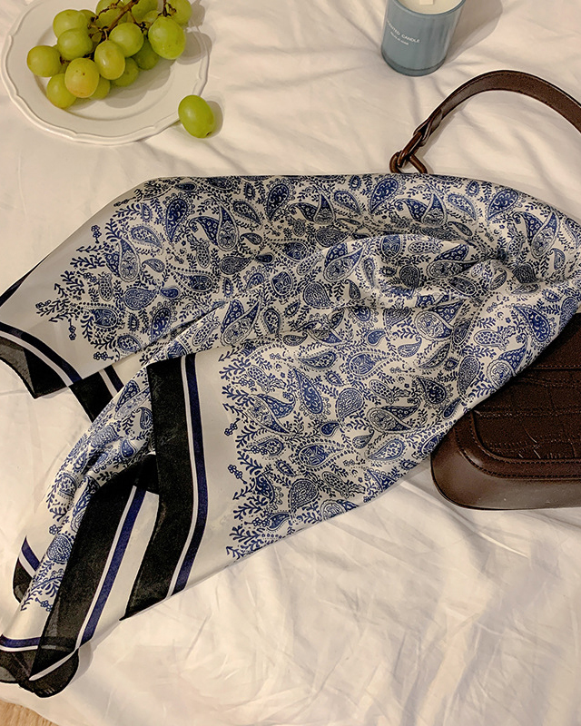 Retro French Silk Scarf Headband-Curvy-Faja