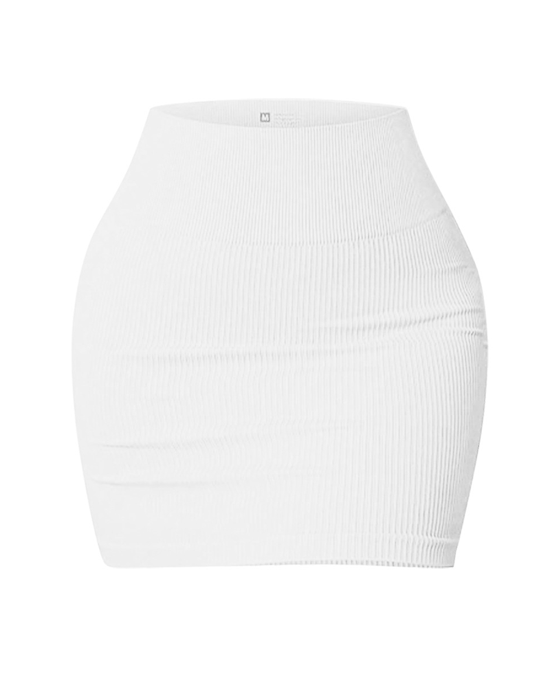 High-Waisted Slim-Fitting Bodycon Mini Skirt
