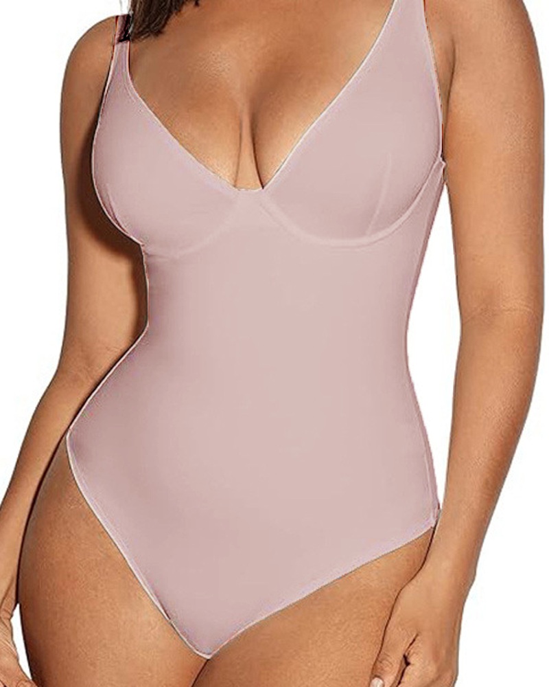 Tummy-Flattening Hip-Lifting Bodysuit-Curvy-Faja