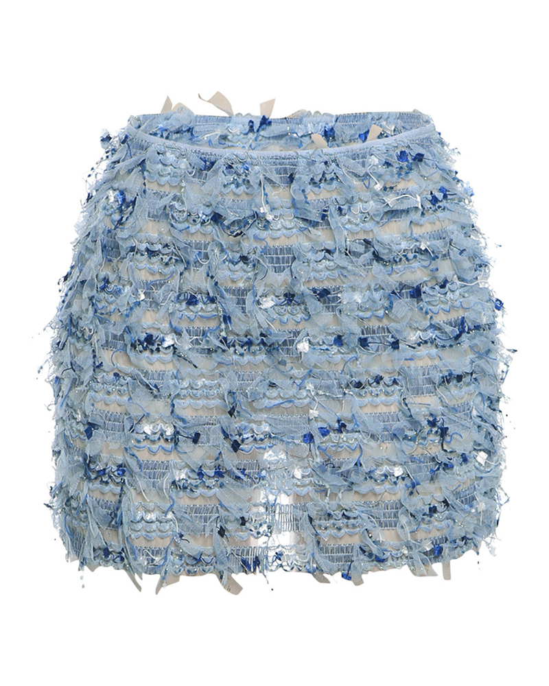 Tassel Slim Fit Bodycon Mini Skirt