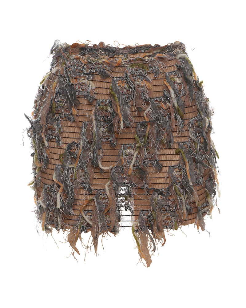 Tassel Slim Fit Bodycon Mini Skirt