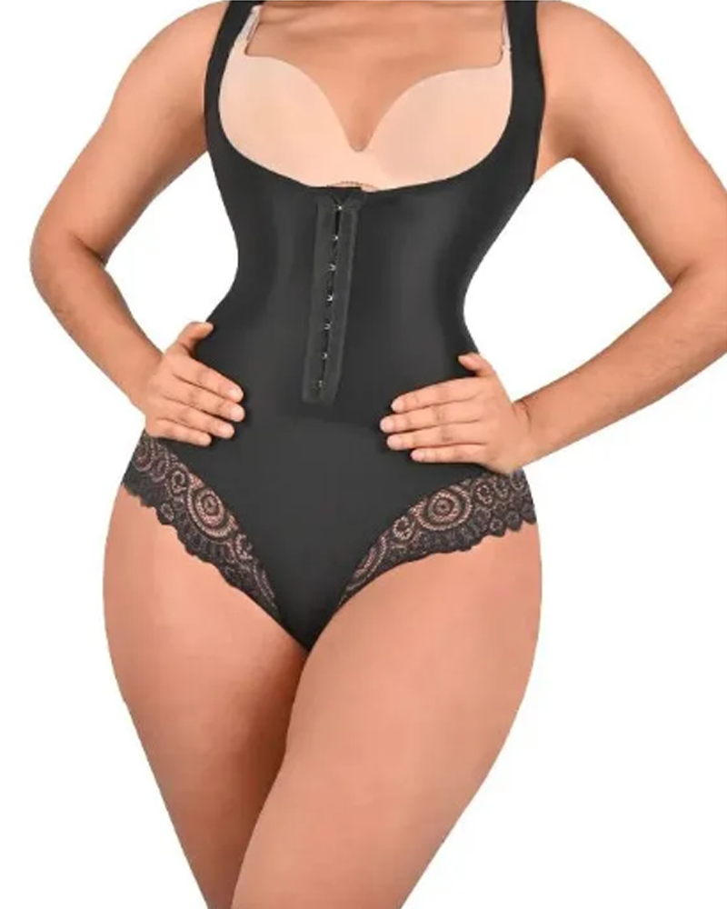 Women's Waist Trainer Bodysuit Tummy Control Breathable Corset Bodysuit