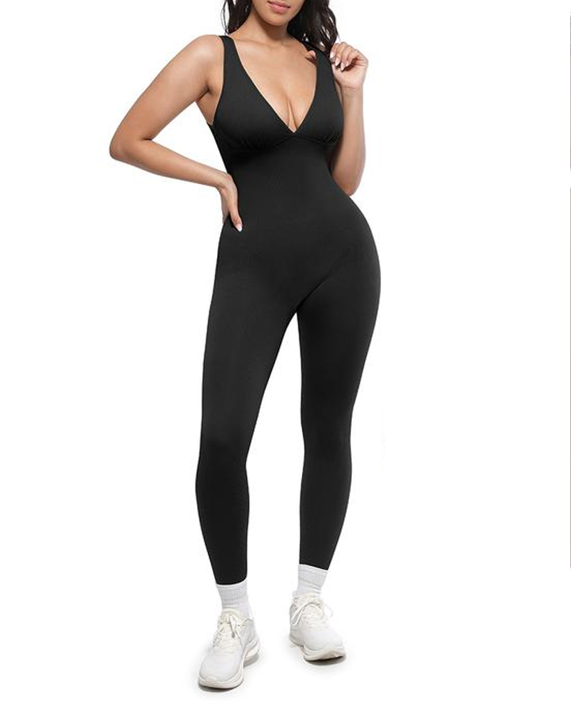 Slim V-Neck Sexy Jumpsuit (Pre-Sale)