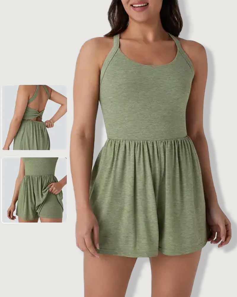 2-in-1 Romper with Built-In Shorts & Easy Back Access
