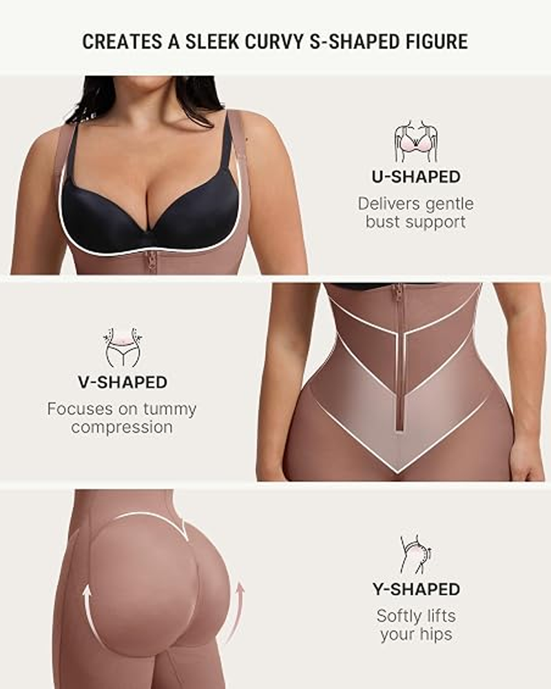 Open Bust Double V High Compression Tummy Control Stage 1 Shapewear（Pre-Sale）