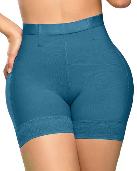High Waist Lace Trim Butt Sculpting Short