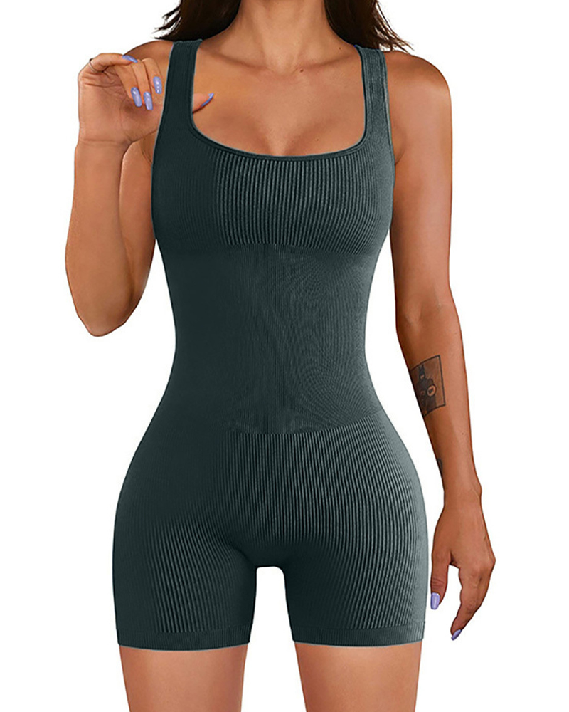 Slim Fit Sports Bodysuit-Curvy-Faja