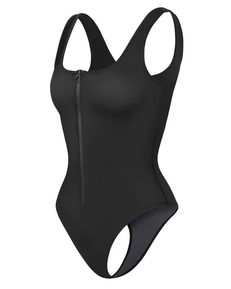 Front Zip Triangle Jumpsuit