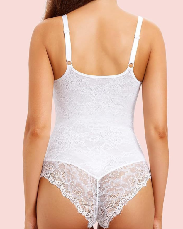 Lace Halter Body Shape Bodysuit