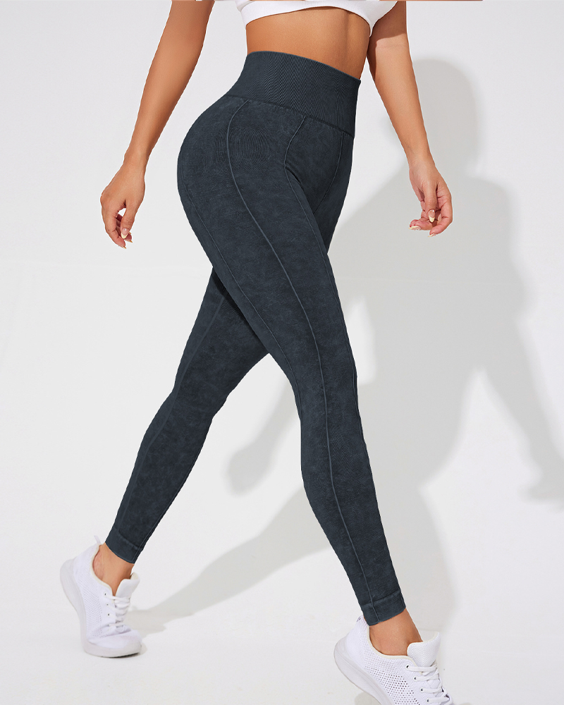 Women's High-Waisted Seamless Leggings-Curvy-Faja