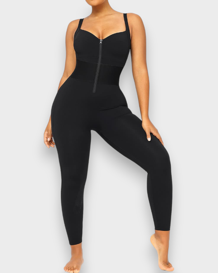 Waistband Shaping Jumpsuit-Curvy-Faja