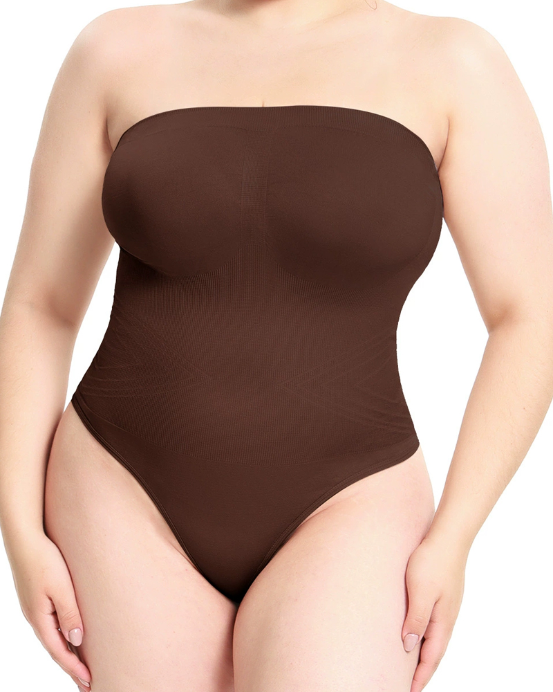 Bodysuit With Removable Straps-Curvy-Faja