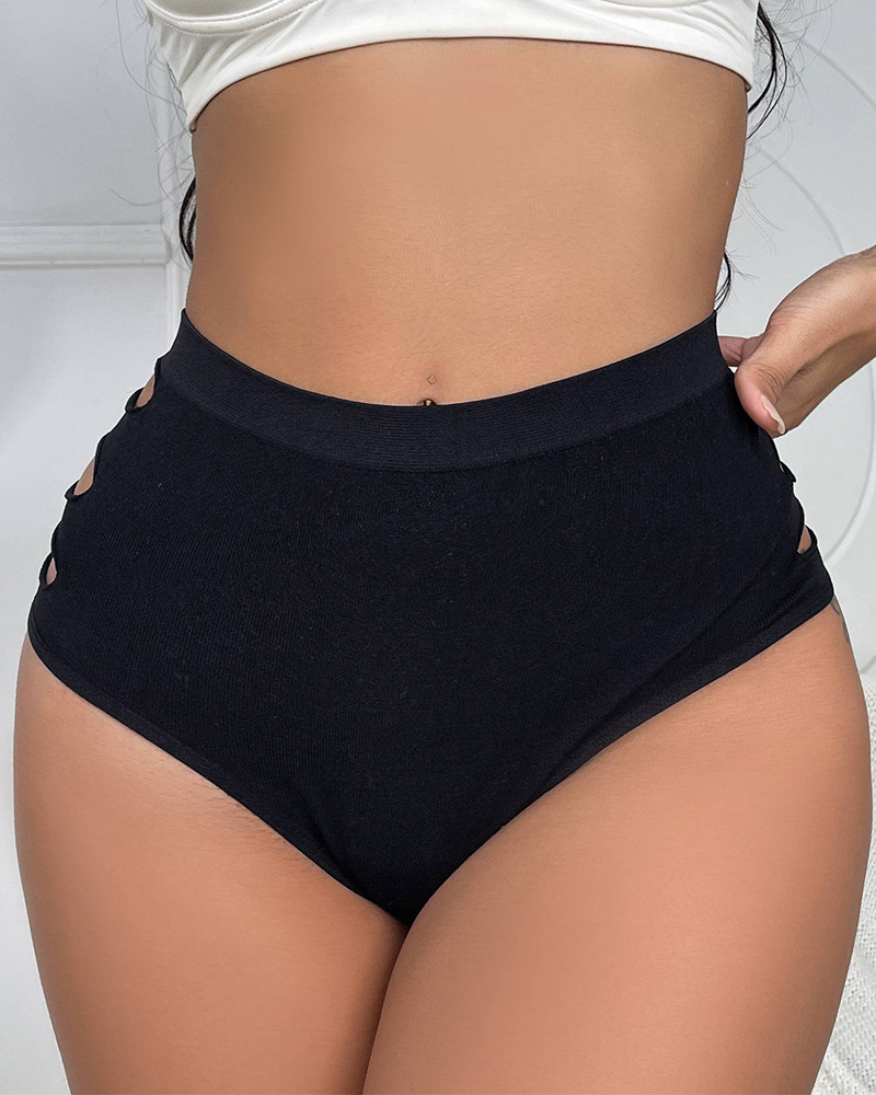 High-Waisted Hollow Tummy-Controlling Butt-Lifting Thong