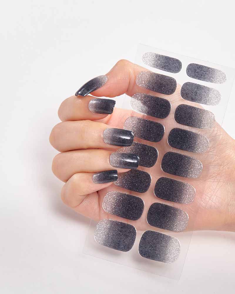 Gradient Glitter Nail Sticker-Curvy-Faja