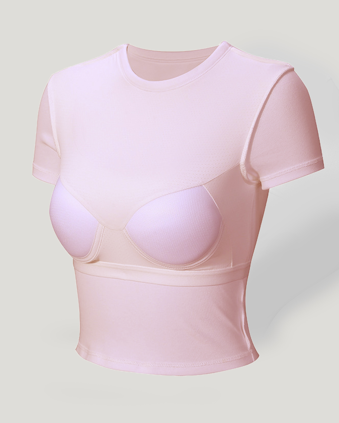 CURVY-FAJA Hourglass  Bodysuits Modal Short-Sleeved Vest with Chest Pad