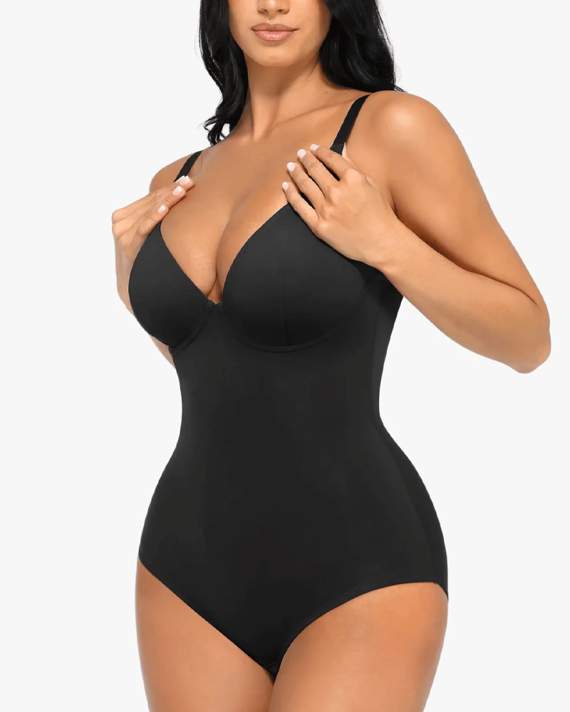 Deep V-Neck Bodysuit For Tummy Control Hip Lift And Shaping