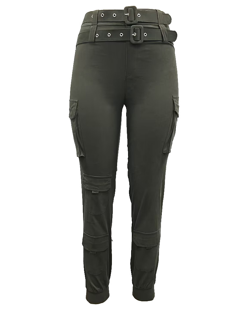 Stretched-Foot Cargo Pants