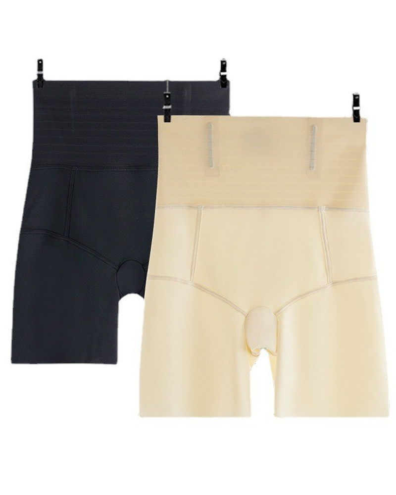 Thin Seamless High Waist Tummy Lifting Shorts-Curvy-Faja