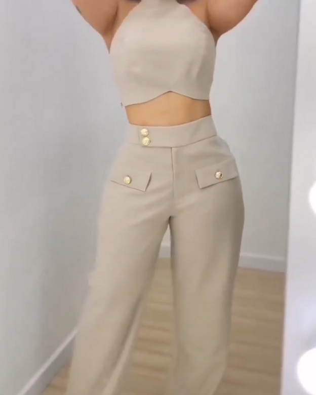 Loose Wide Leg Suit Pants