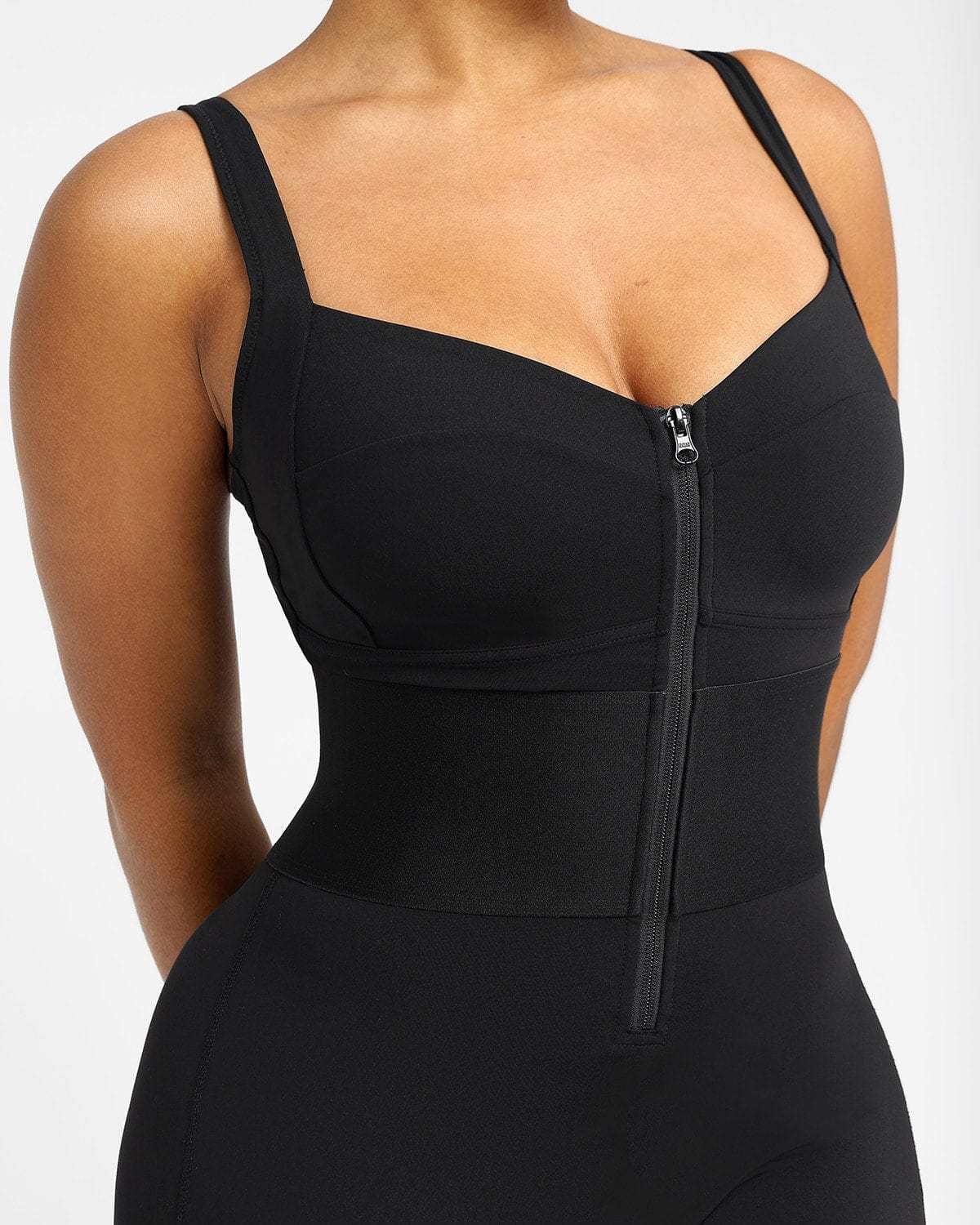 Waistband Shaping Jumpsuit-Curvy-Faja