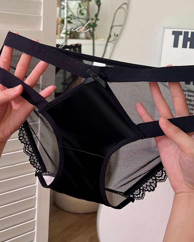 Sexy Hollow Satin Panties