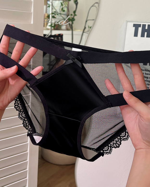 Sexy Hollow Satin Panties