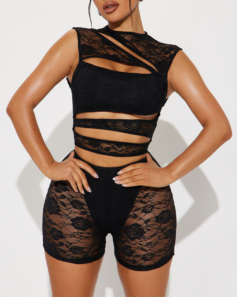 Lace Cutout Jumpsuit