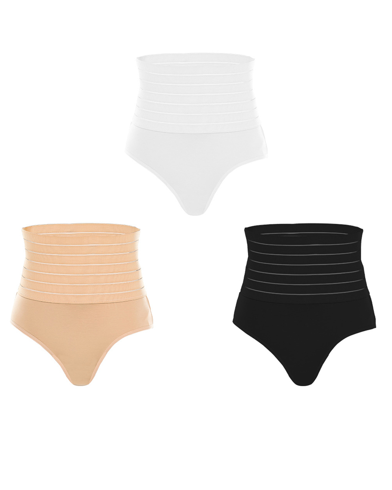 High Waist Tummy Sculpting Panties-Curvy-Faja