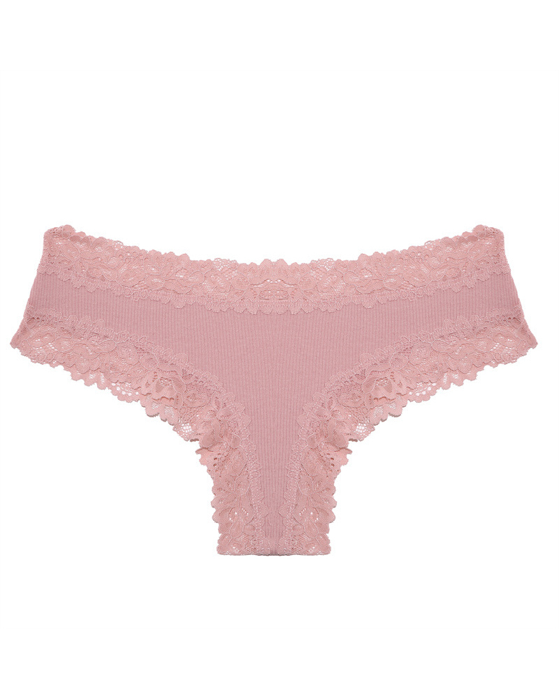 Sexy mid-rise ribbed cotton briefs-Curvy-Faja