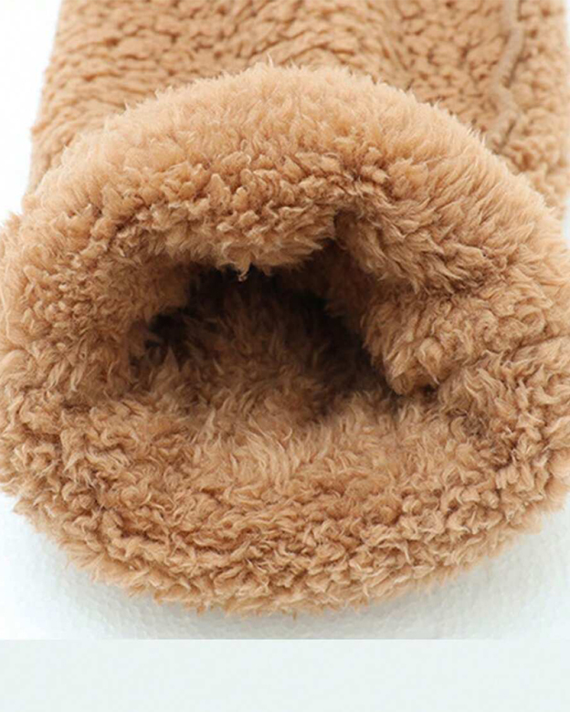 Fuzzy Legs Sock Slippers-Curvy-Faja