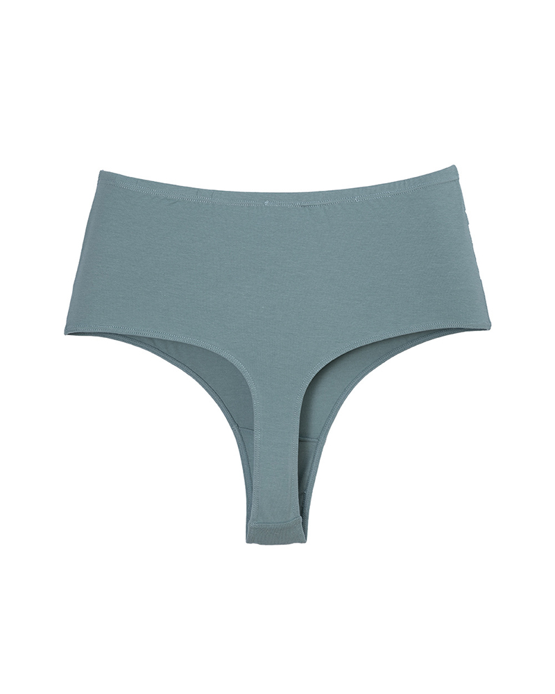 Cotton High Waist Invisible Thong-Curvy-Faja