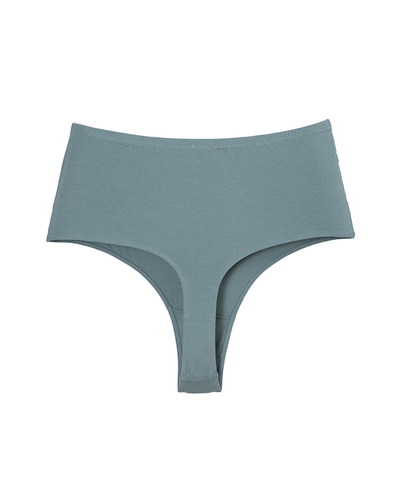 Cotton High Waist Invisible Thong-Curvy-Faja