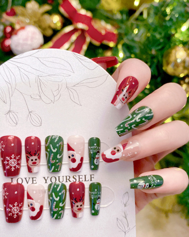 Christmas Cartoon Cute Wearing Nails-Curvy-Faja