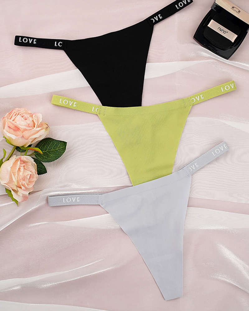 Ice Silk Seamless Cotton Antibacterial Crotch Sexy T-Back