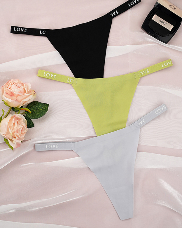 Ice Silk Seamless Cotton Antibacterial Crotch Sexy T-Back